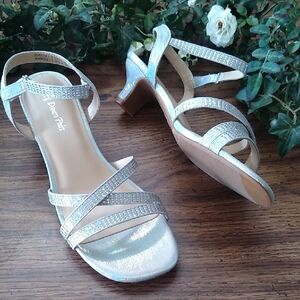 Silver Strappy Women's Sandals
